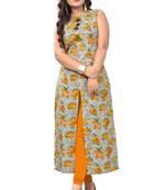 Multicolor printed cotton kurti