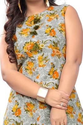 Multicolor printed cotton kurti 4