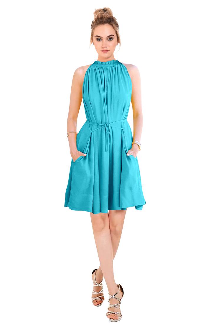 Dudhiya plain crepe dress