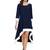 Blue plain crepe dress