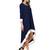 Blue plain crepe dress
