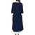 Blue plain crepe dress