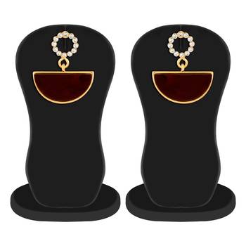 Maroon  Earrings 3
