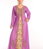 Georgette violet embroidered stone work jacket