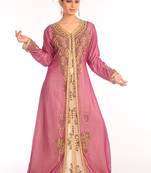 Georgette magenta embroidered stone work jacket