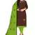 Brown Embroidered Cotton Salwar With Dupatta