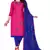 Pink Embroidered Cotton Salwar With Dupatta