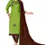 Green Embroidered Cotton Salwar With Dupatta