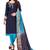 Blue Embroidered Cotton Salwar With Dupatta