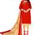Red Embroidered Cotton Salwar With Dupatta