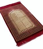 Islamic Muslim Janamaz Musallah Prayer Mat Rug Premium Red Gate