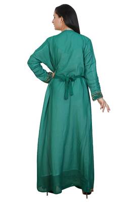 Multicolor Georgette Embroidered Stone Work Islamic Kaftan 4