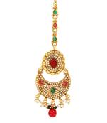 Multicolor cubic zirconia maang-tikka