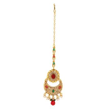 Multicolor cubic zirconia maang-tikka 2