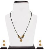 Gold cubic zirconia mangalsutra