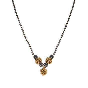 Gold cubic zirconia mangalsutra 2