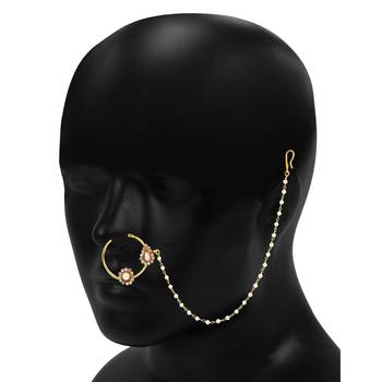 White cubic zirconia nose-ring 3