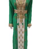 Multicolor Georgette Embroidered Stone Work Islamic Kaftan