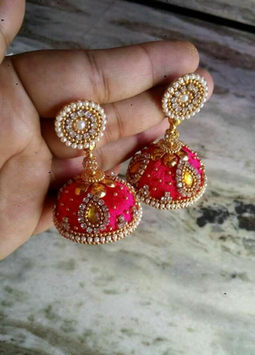 Pink earrings 1