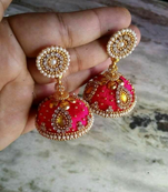 Pink earrings