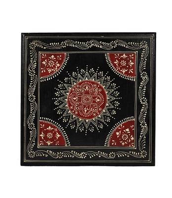 Lal Haveli Home Decorative Handpainted Work Design Puja Articles Table 11 X 11 X 5.5 Inches 3