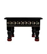 Lal Haveli Vintage Hand Painted Designer Tables & Bajot Stool 9 X 9 X 5.5 inches