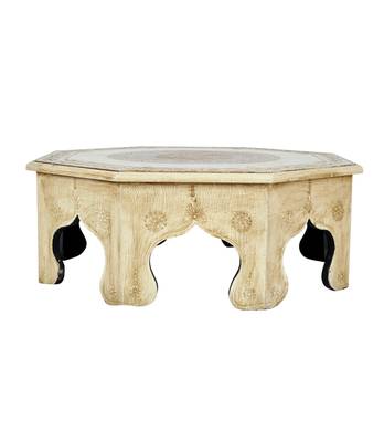 Lal Haveli Handcrafted Wooden Chowki Table Stool 17 X 17 X 6 Inches 1