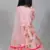 Pink embroidered art silk kids-frocks