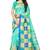 Green printed bhagalpuri saree with blouse