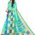Green printed bhagalpuri saree with blouse