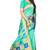 Green printed bhagalpuri saree with blouse