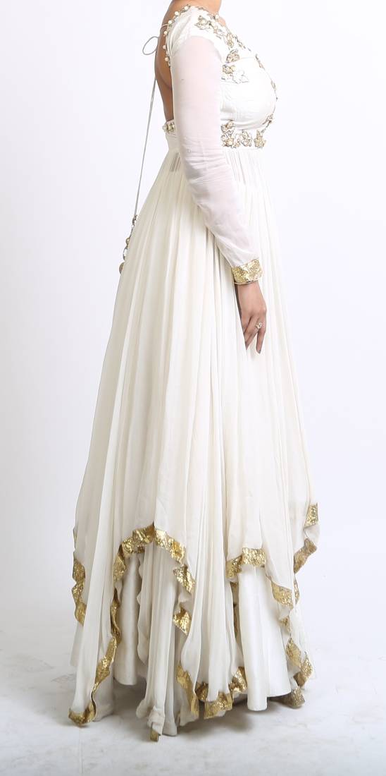 White Kurti Lehenga