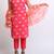 Shocking pink  kurti and cigarette pants
