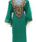 Seagreen Georgette Embroidered Stone Work Islamic Kaftan