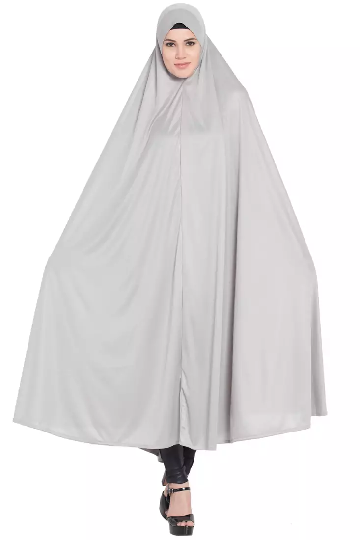 Head To Calf Grey Jilbab Abaya