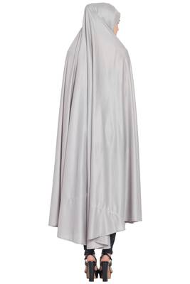 premium gray plain lycra jilbab abaya for women 4
