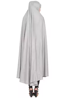 premium gray plain lycra jilbab abaya for women