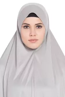 premium gray plain lycra jilbab abaya for women