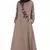 Coffee Brown Hand Work Beads Embellished Nida Party Abaya