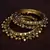 Gold Plated Pair of Designer Bangles with Hanging Bell All Around
