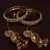 Gold Plated Zircon Stone Embellished Pair of Punjabi Long Kalire Styled Bangles