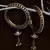 Gold Plated Zircon Stone and Seed Pearls Embellished Pair of Bangles with Hanging Bells