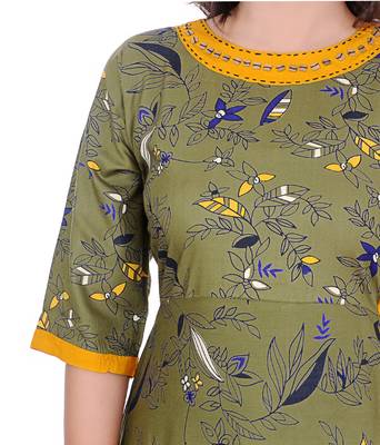Multicolor printed cotton kurti 2