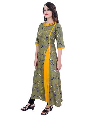 Multicolor printed cotton kurti 3