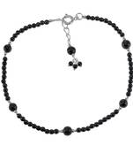 Black Crystal Anklets