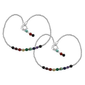 Multicolor Crystal Anklets 1