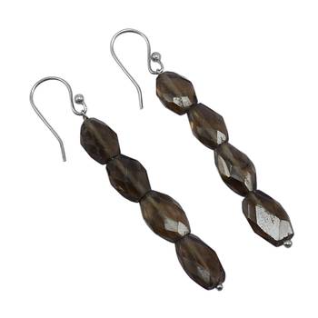 Brown quartz  earrings 1