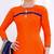 Orange embroidered cotton salwar with dupatta