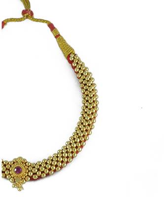 Crystal Yellow Gold Alloy Combo Pack Of 2 Necklace 3