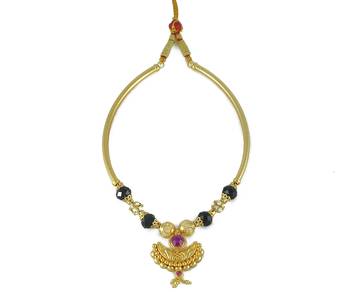Crystal Yellow Gold Alloy Combo Pack Of 2 Necklace 4